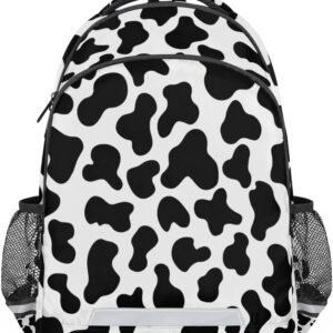 Cow Backpack Boys Girls Schoolbag Children Bookbag,Animal Texture Laptop Notebook Tablet School Bag Stylish Casual Daypack Students Teens Travel Bags