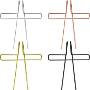 4 Pack Book Page Holders for Reading, Metal Music Book Clip Book Opener Holder Hands Free Sheet Music Holder Reading Accessories Gifts for Book Lover (Gold, Silver, Rose Gold, Black)