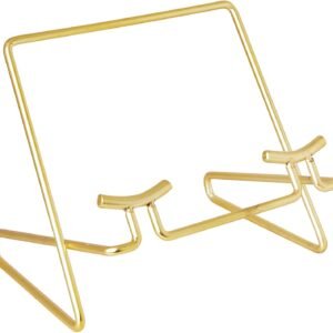 Diversified Euro  & Tablet Tabletop Stand for Kitchen - Modern Home Décor Recipe Book Holder for Kitchen Counter, Gold