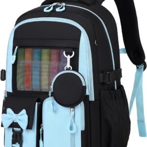 Backpack for School, Kids Backpacks for Girls, Girls Cute Bookbag for Teens, Schoolbag for Elementary Middle School Students, Girl Backpacks Ages 6-8, With Coin Purse, Travel, Camp