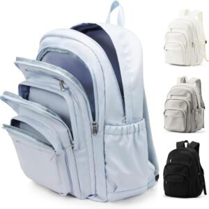 School Backpack For Women Men, Lightweight Casual Daypack College Backpacks, Aesthetic Students Bookbag, Backpack With Lots Of Pockets,Cute High School Bag For Boys Girls(Blue)